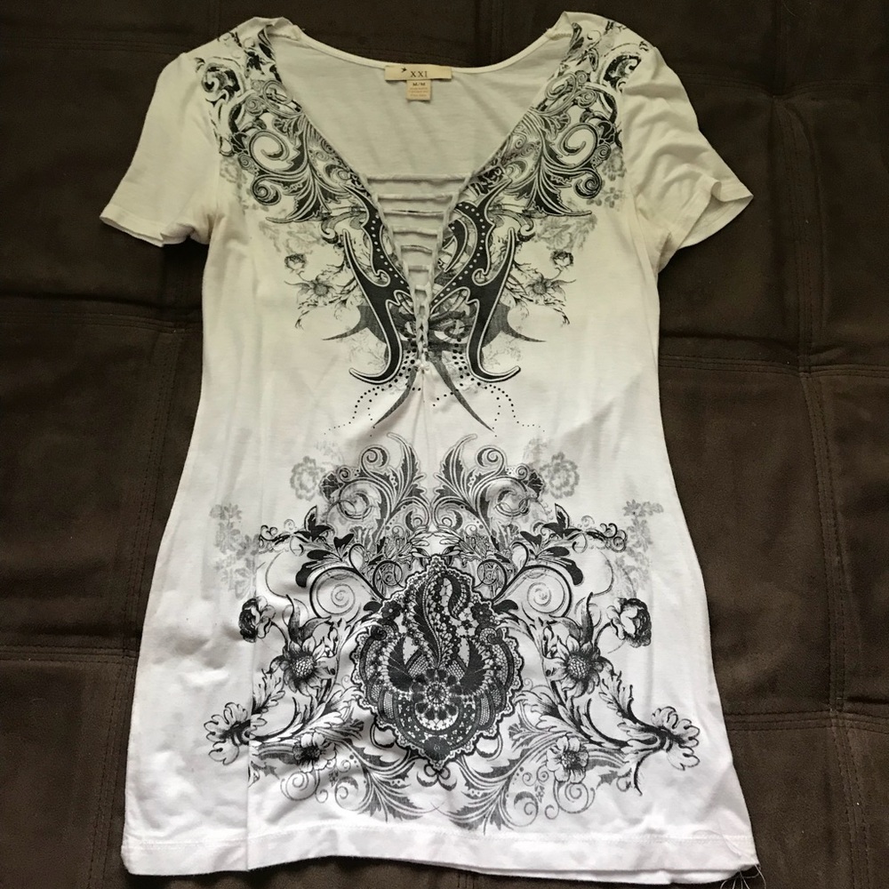 Forever 21 Floral/tribal pattern top